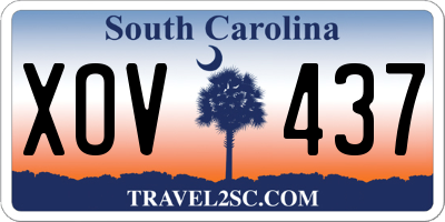 SC license plate XOV437