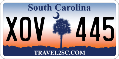SC license plate XOV445