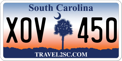 SC license plate XOV450