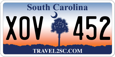 SC license plate XOV452