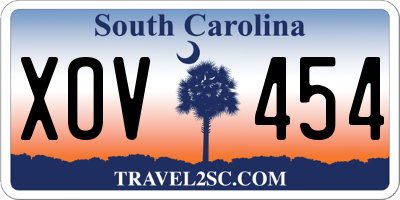 SC license plate XOV454