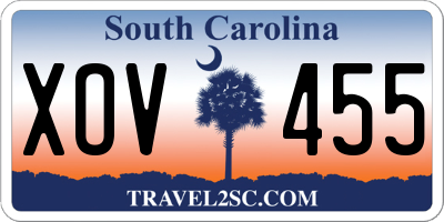 SC license plate XOV455