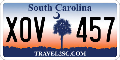 SC license plate XOV457