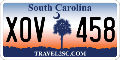 SC license plate XOV458
