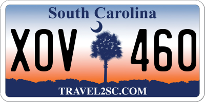 SC license plate XOV460