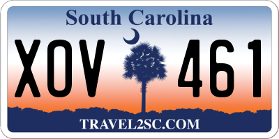 SC license plate XOV461