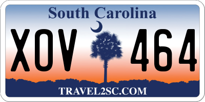 SC license plate XOV464