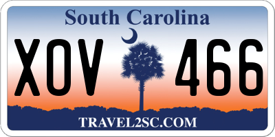 SC license plate XOV466