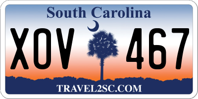 SC license plate XOV467