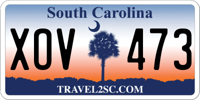 SC license plate XOV473