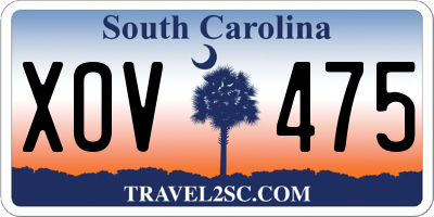 SC license plate XOV475