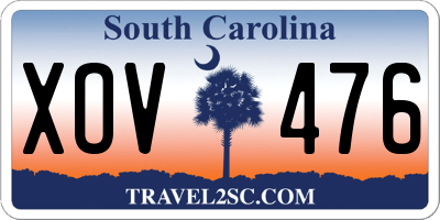 SC license plate XOV476