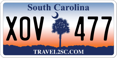 SC license plate XOV477