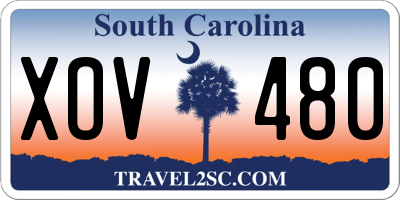 SC license plate XOV480