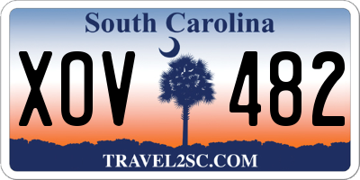 SC license plate XOV482