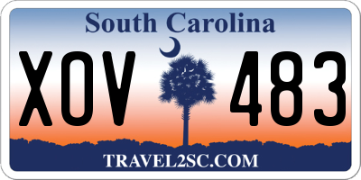 SC license plate XOV483
