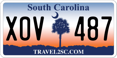 SC license plate XOV487