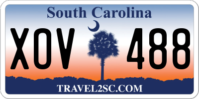 SC license plate XOV488