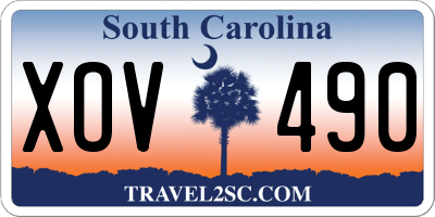 SC license plate XOV490