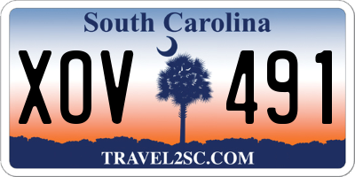 SC license plate XOV491