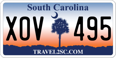 SC license plate XOV495
