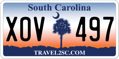 SC license plate XOV497