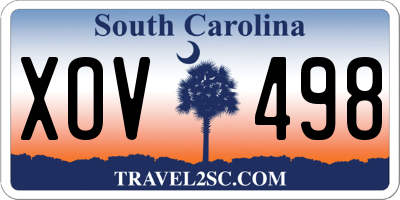 SC license plate XOV498