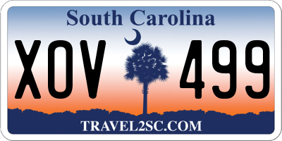 SC license plate XOV499