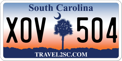 SC license plate XOV504