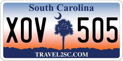 SC license plate XOV505