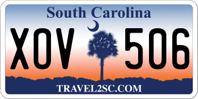 SC license plate XOV506