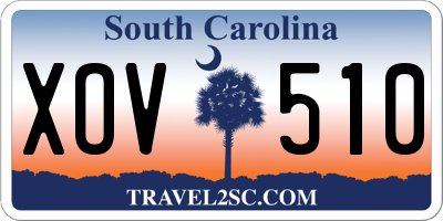 SC license plate XOV510