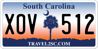 SC license plate XOV512