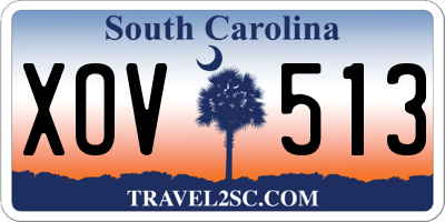 SC license plate XOV513