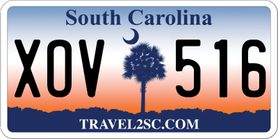 SC license plate XOV516