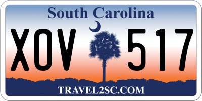 SC license plate XOV517