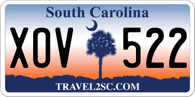 SC license plate XOV522