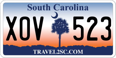 SC license plate XOV523