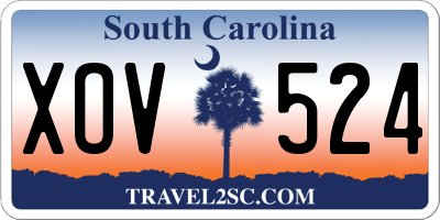 SC license plate XOV524