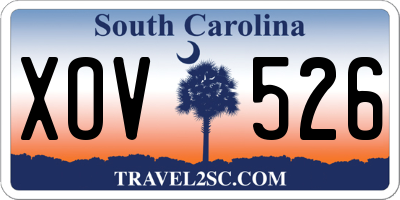 SC license plate XOV526