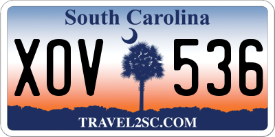 SC license plate XOV536