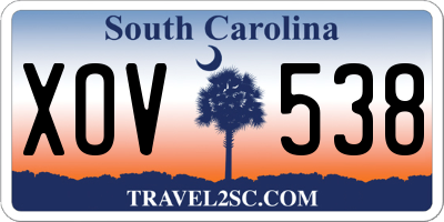 SC license plate XOV538
