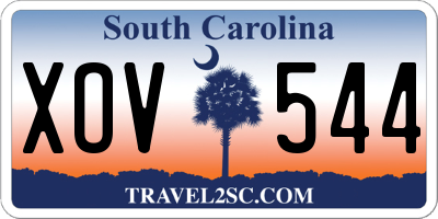 SC license plate XOV544