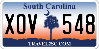 SC license plate XOV548