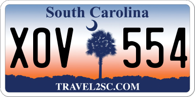 SC license plate XOV554