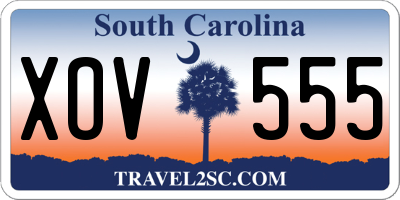 SC license plate XOV555