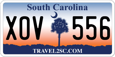 SC license plate XOV556