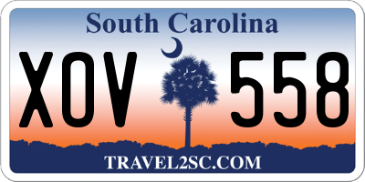 SC license plate XOV558