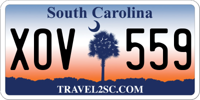 SC license plate XOV559