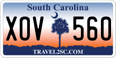 SC license plate XOV560